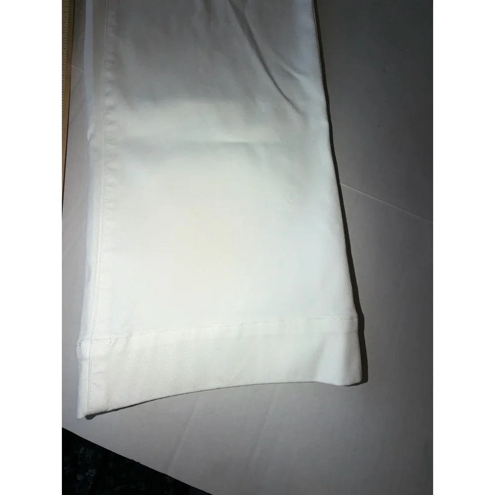 NWT SPANX 20312R Stretch Twill Cropped Wide Leg in Bright White Pants M - Picture 10 of 12